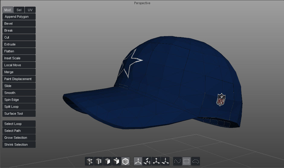 Dallas Cowboys  Cap 3D model_2