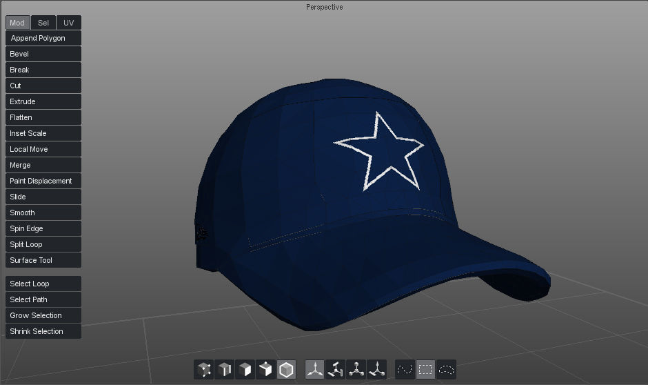 Dallas Cowboys  Cap 3D model_1