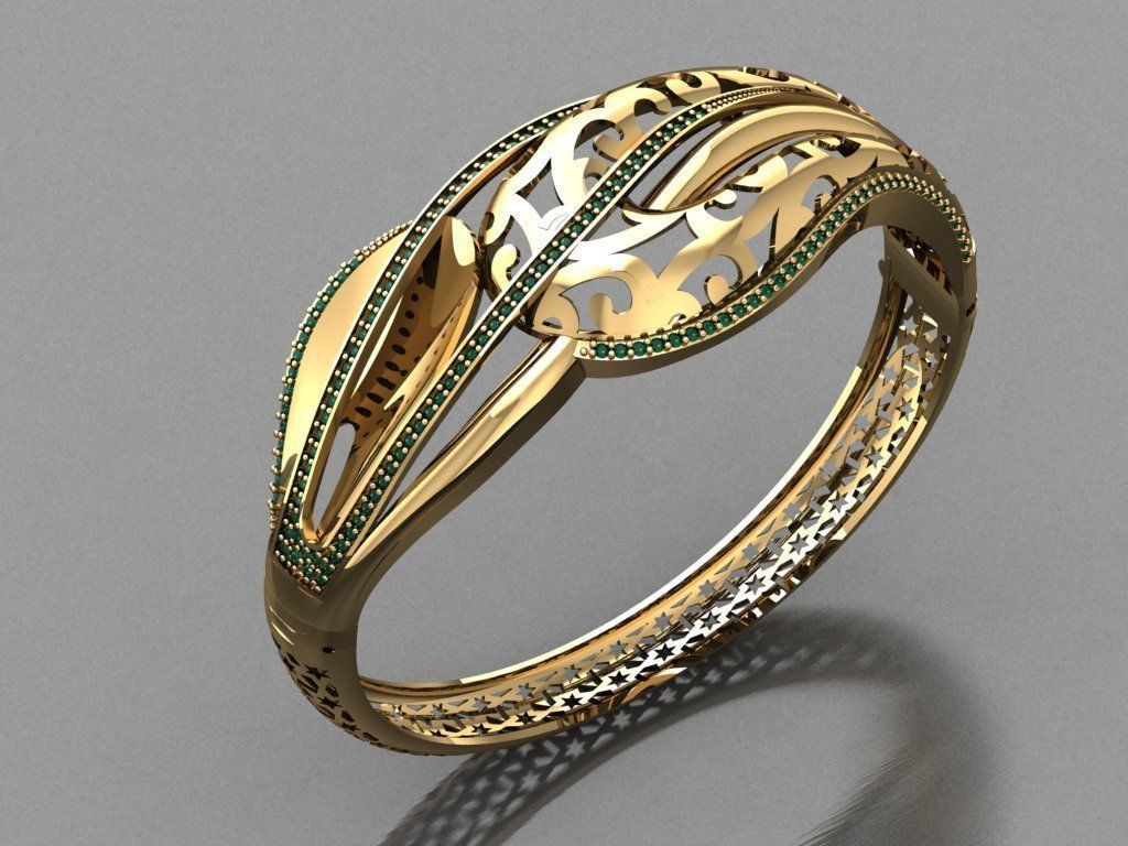 K43- Diamond  BRACELET 3D print model_6