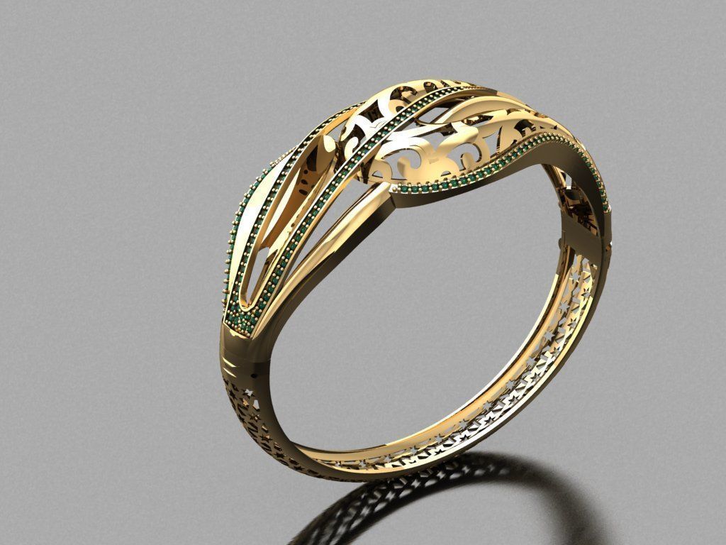 K43- Diamond  BRACELET 3D print model_3