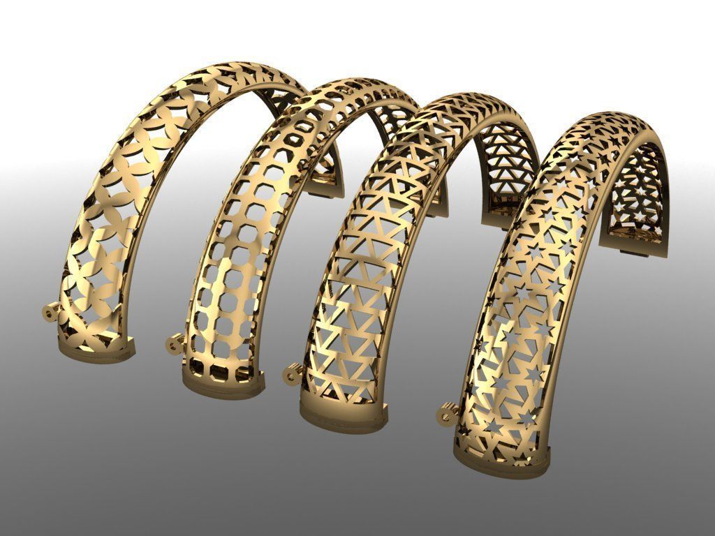 K43- Diamond  BRACELET 3D print model_4