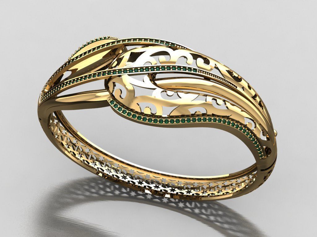 K43- Diamond  BRACELET 3D print model_5