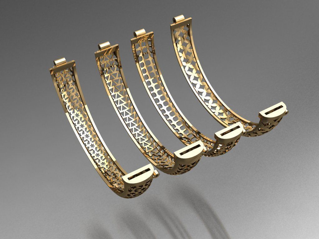 K43- Diamond  BRACELET 3D print model_2