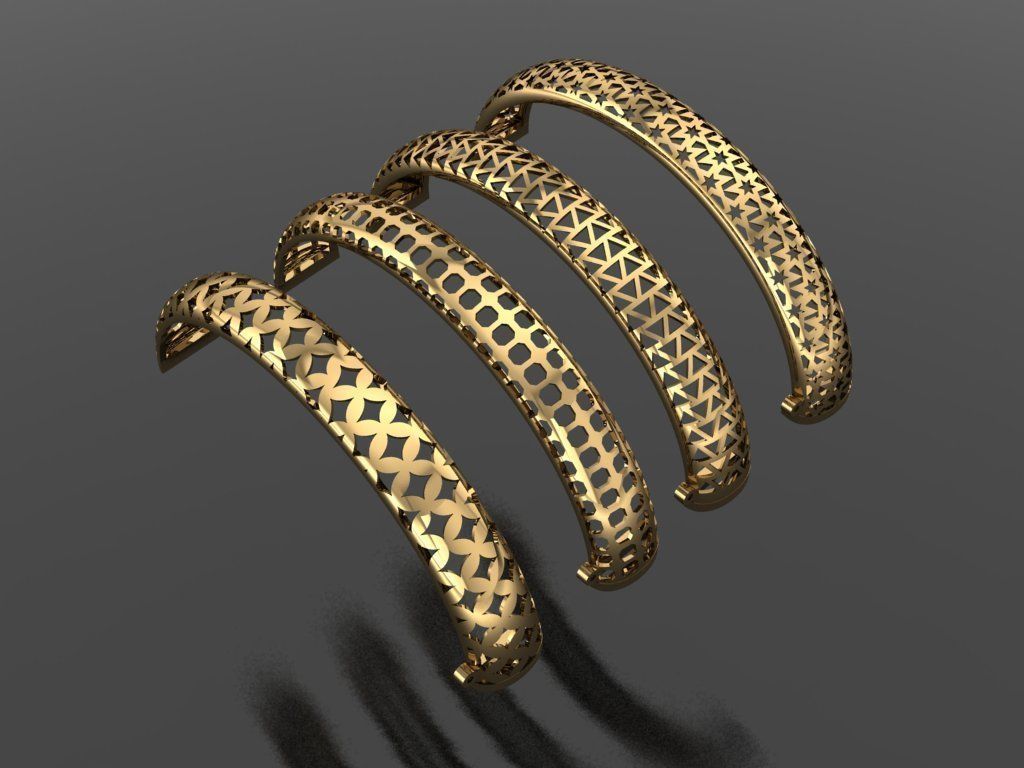 K43- Diamond  BRACELET 3D print model_7