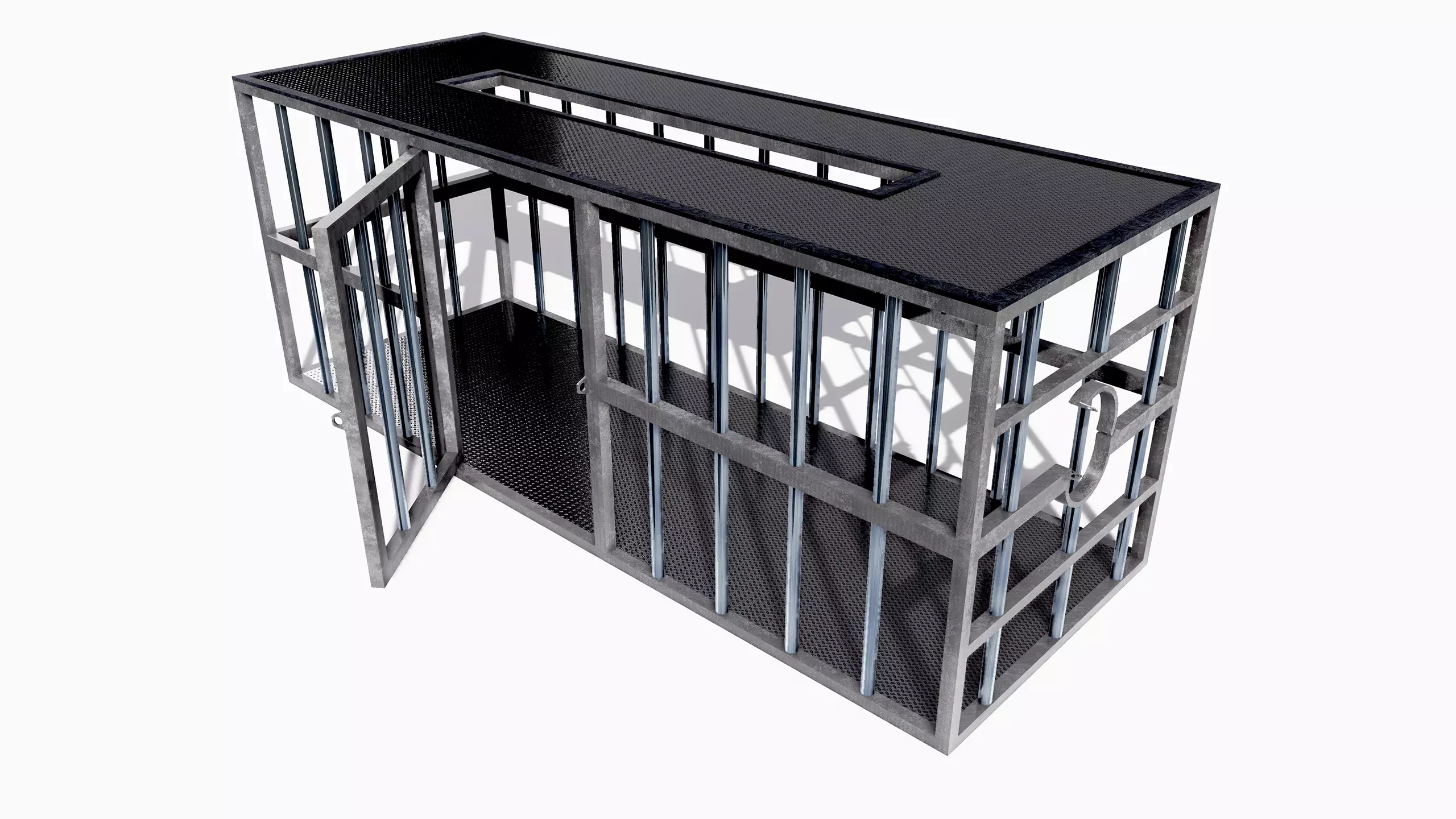 BDSM Cage Low-poly 3D model_0