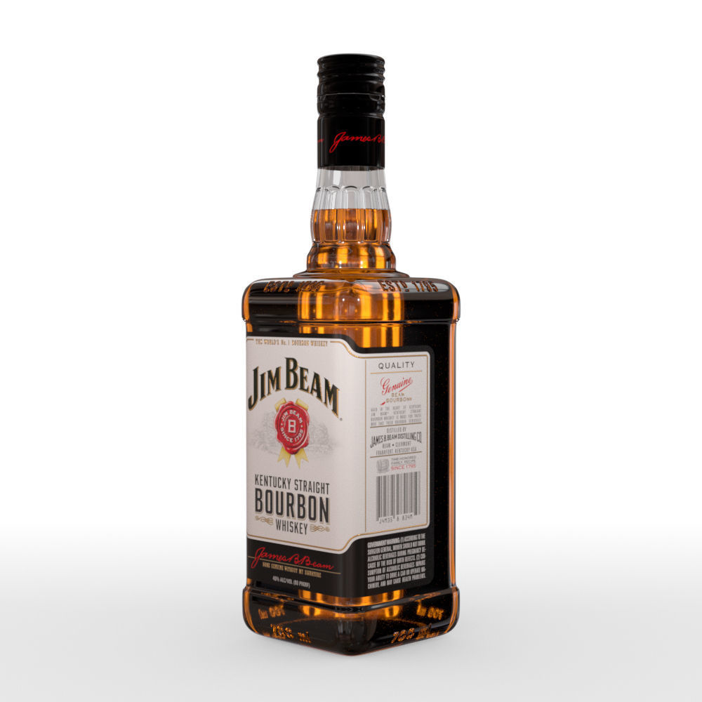Jim Beam 70cl Bottle Set 3D model_11