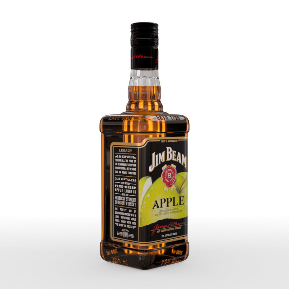Jim Beam 70cl Bottle Set 3D model_16