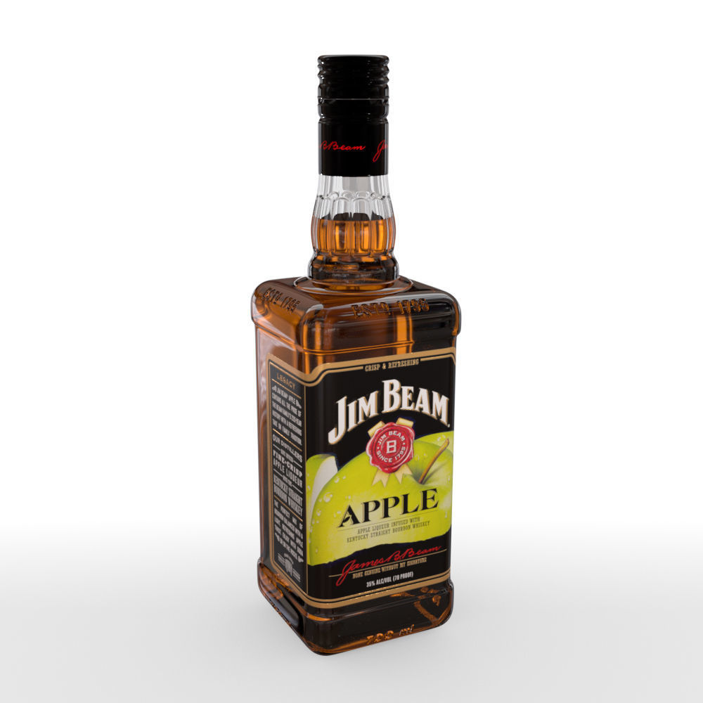 Jim Beam 70cl Bottle Set 3D model_3
