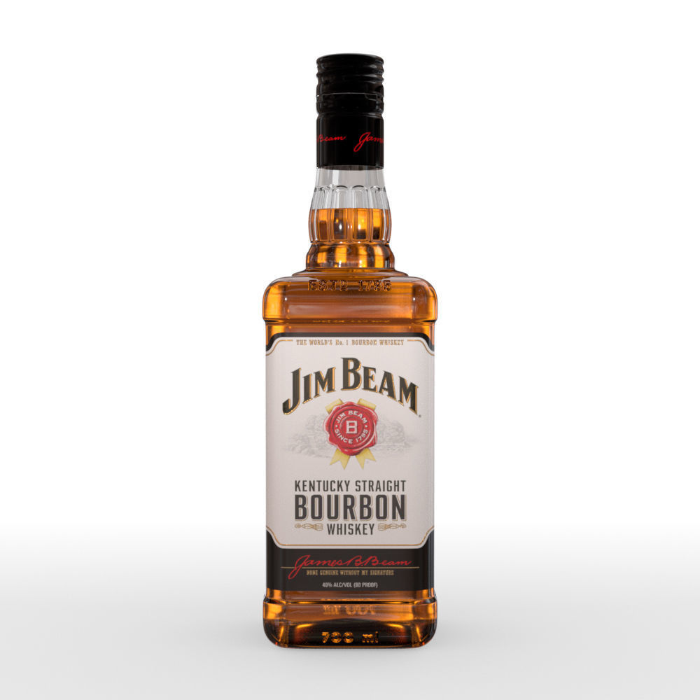 Jim Beam 70cl Bottle Set 3D model_7