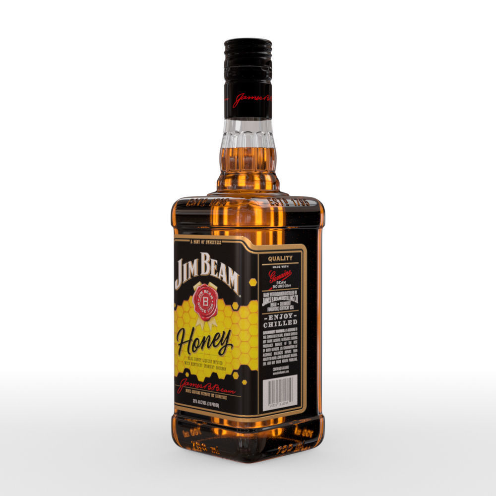Jim Beam 70cl Bottle Set 3D model_20