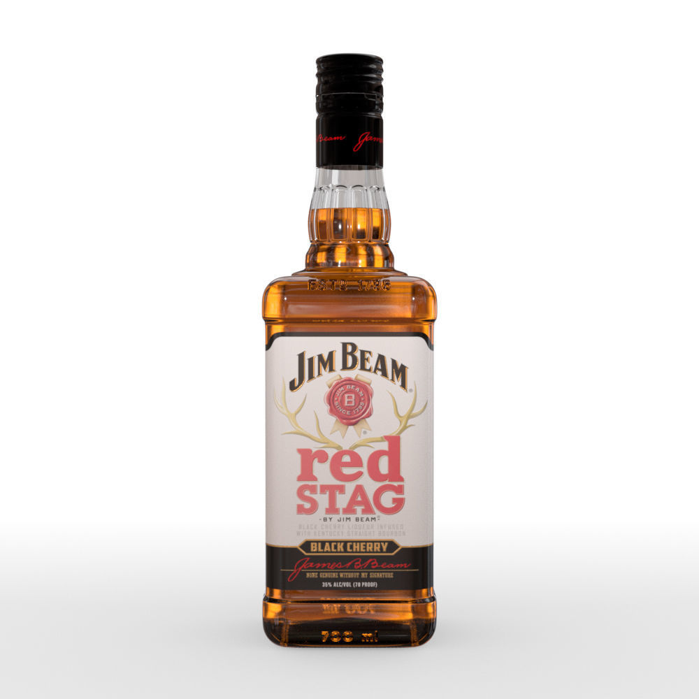Jim Beam 70cl Bottle Set 3D model_21