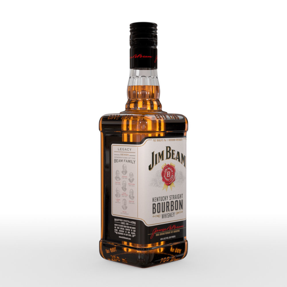 Jim Beam 70cl Bottle Set 3D model_8
