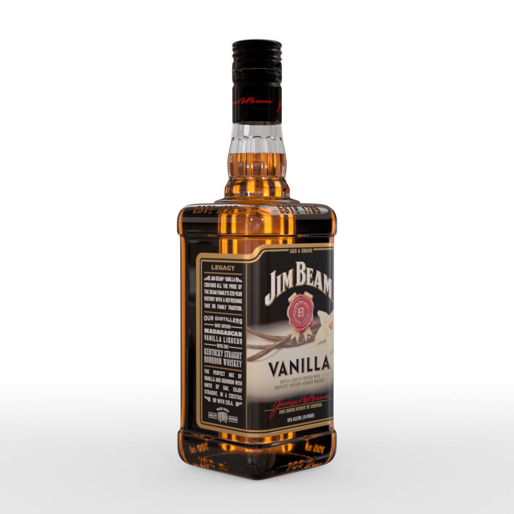 Jim Beam 70cl Bottle Set 3D model_25