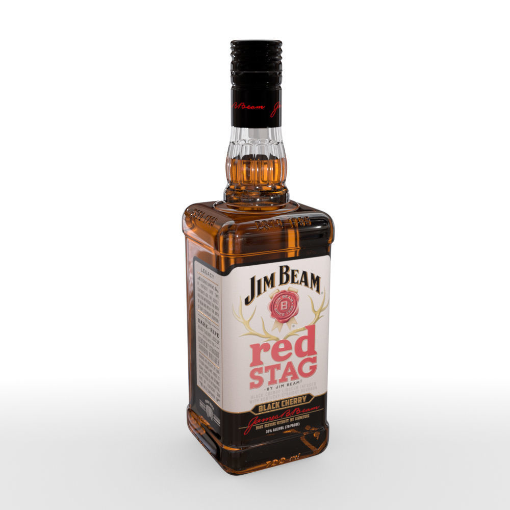 Jim Beam 70cl Bottle Set 3D model_5