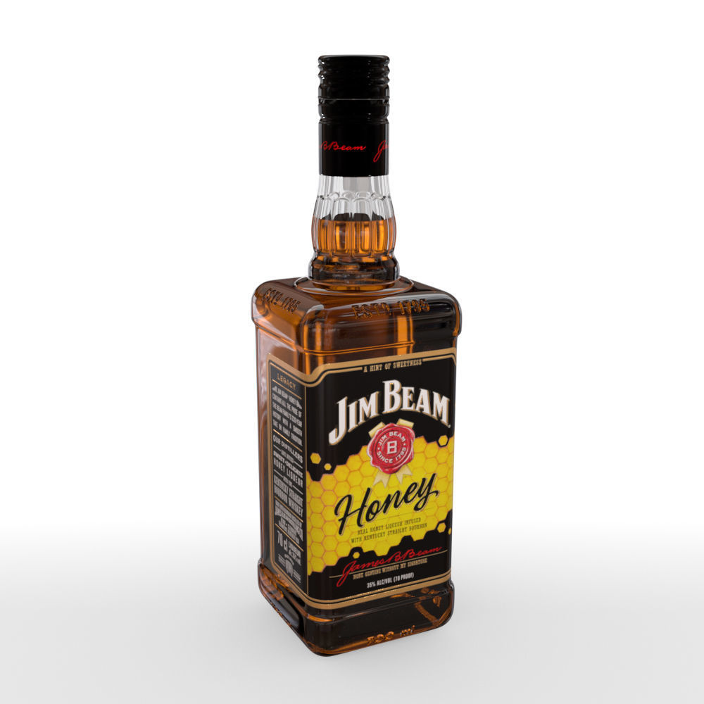 Jim Beam 70cl Bottle Set 3D model_4