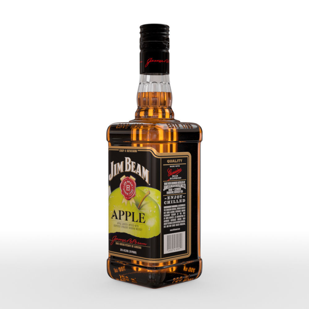 Jim Beam 70cl Bottle Set 3D model_17