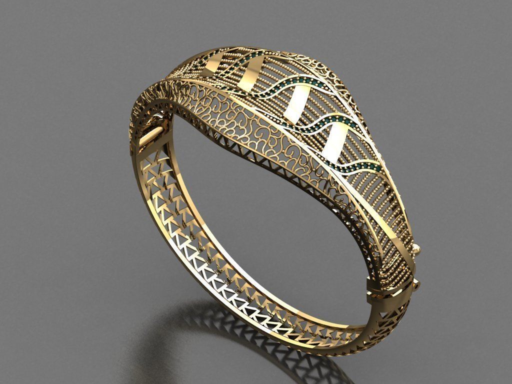 K48- Diamond  BRACELET 3D print model_3