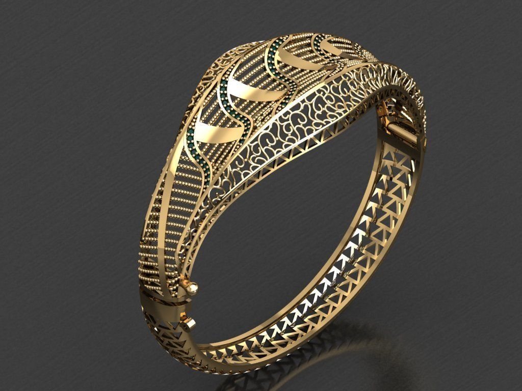 K48- Diamond  BRACELET 3D print model_1