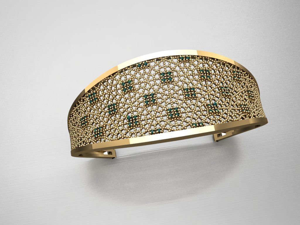 K49- Diamond   BRACELET 3D print model_2