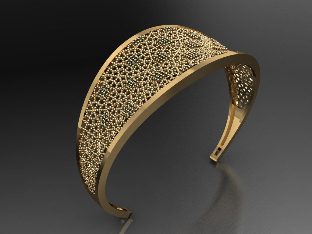 K49- Diamond   BRACELET 3D print model_3