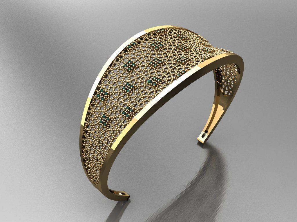K49- Diamond   BRACELET 3D print model_1