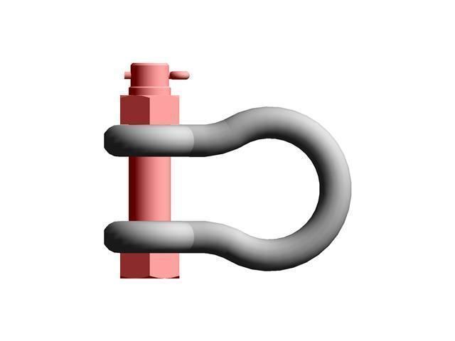 Bolt Type Anchor Shackles Free 3D print model_1