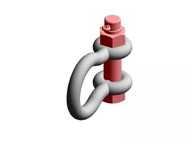 Bolt Type Anchor Shackles Free 3D print model_0