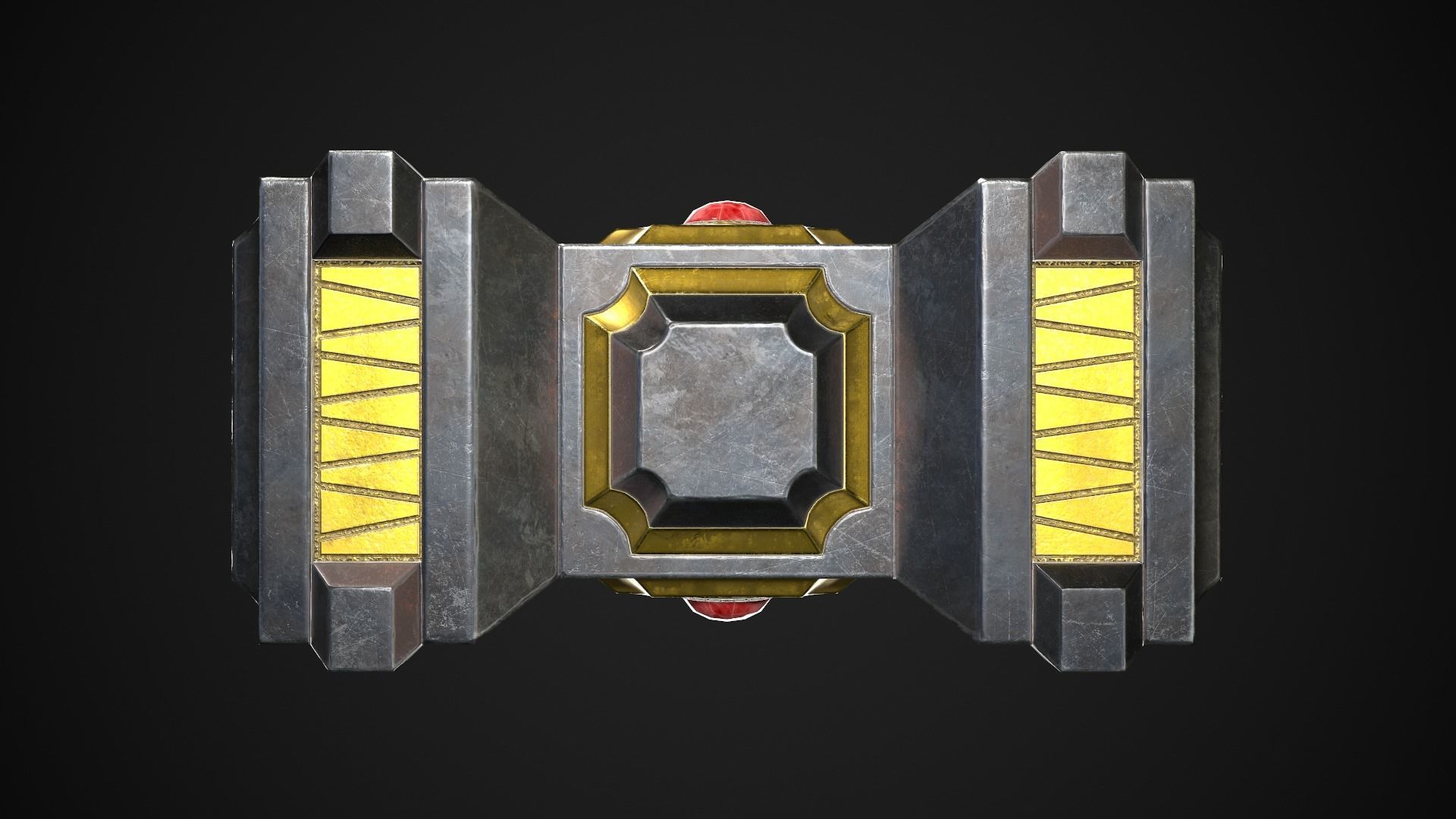Fantasy Hammer 03 Low-poly 3D model_8