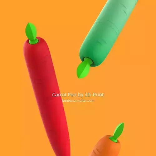 Carrot Pen - rotate open 3D print model