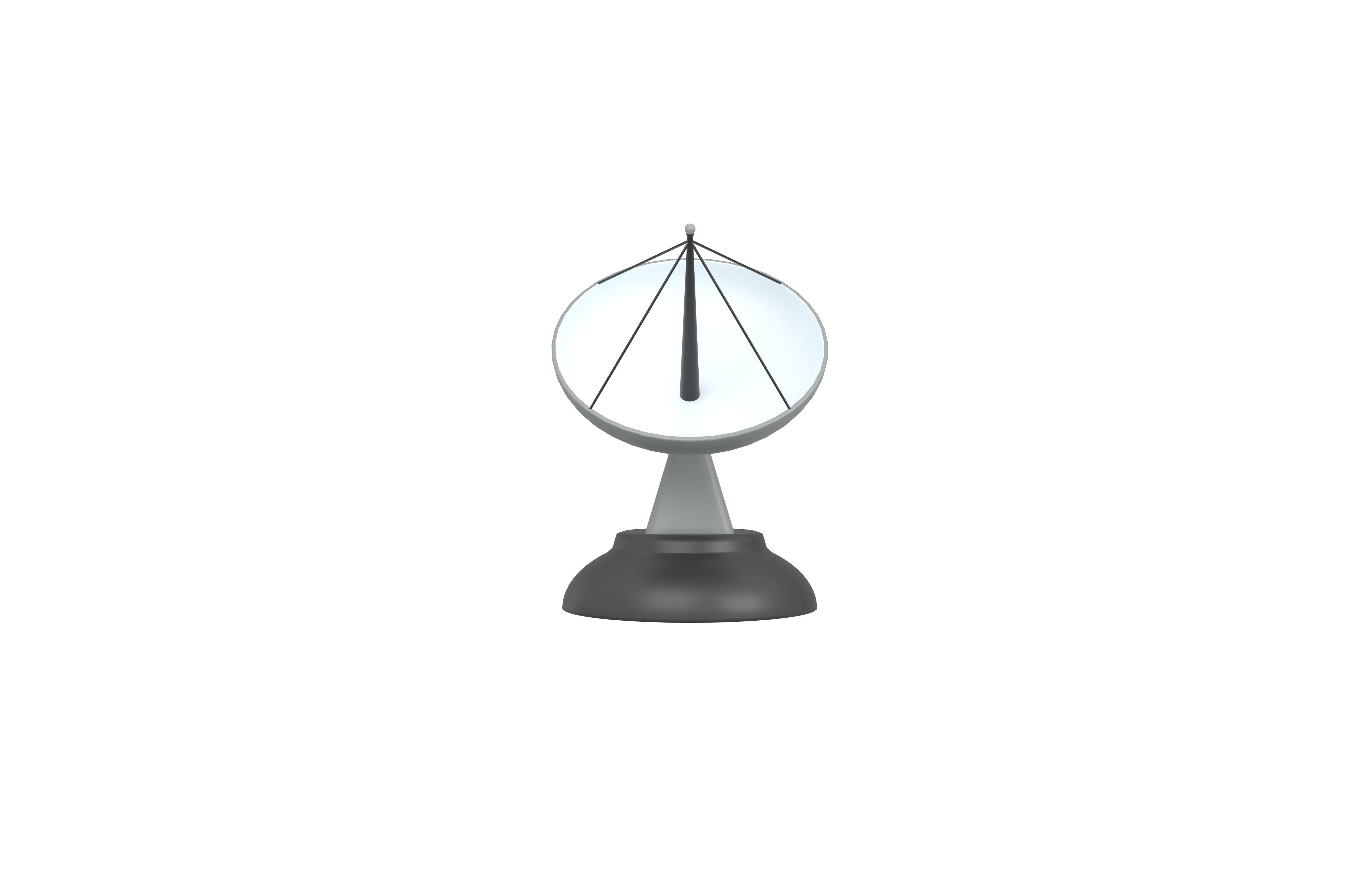 Cartoon Satellite Receiver v1 002 Low-poly 3D model_1