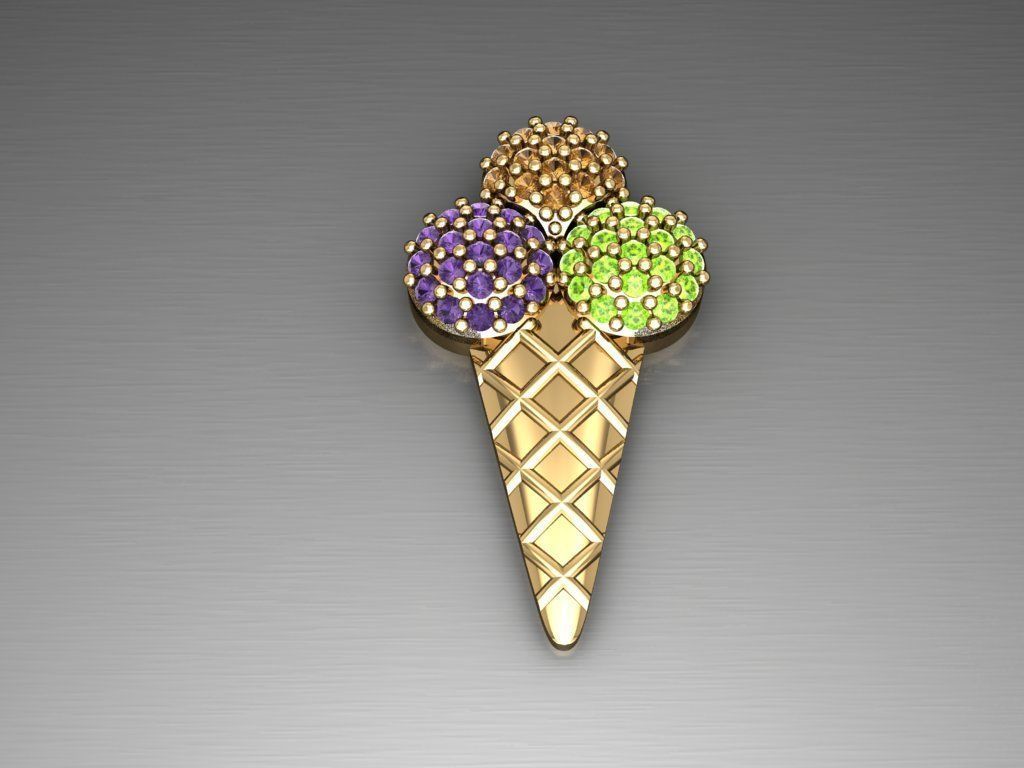 H07- Diamond Necklace 3D print model_2