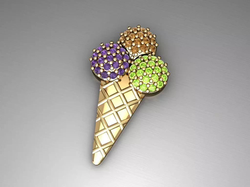 H07- Diamond Necklace 3D print model_0