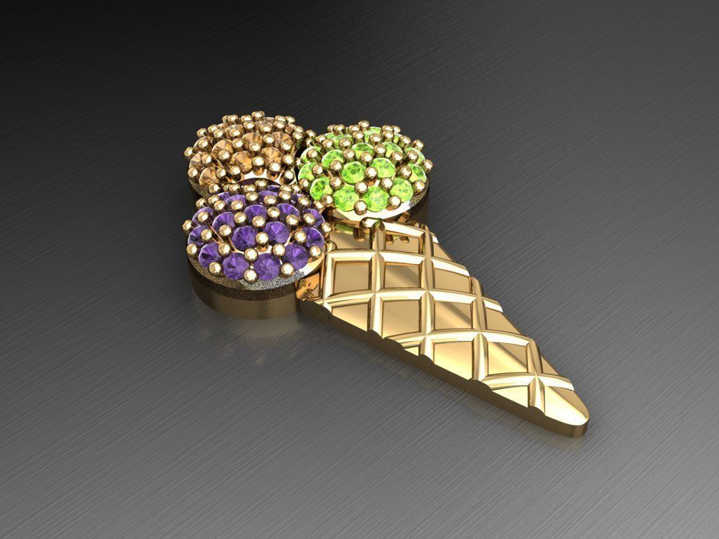 H07- Diamond Necklace 3D print model_1