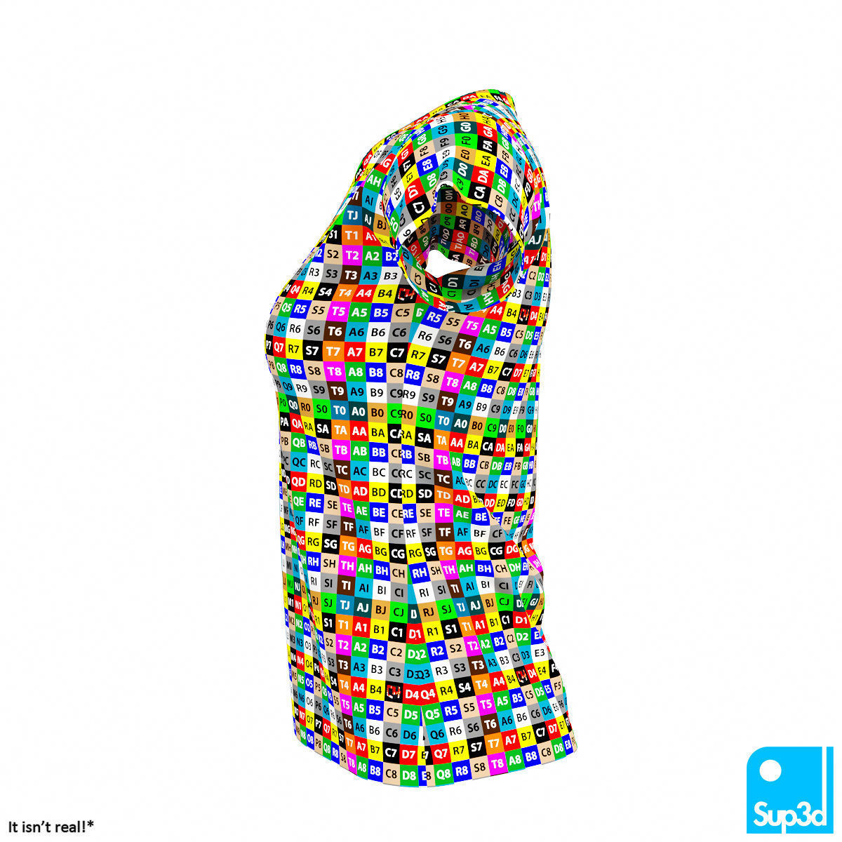 Women V-Neck T-Shirt 2 3D model_19