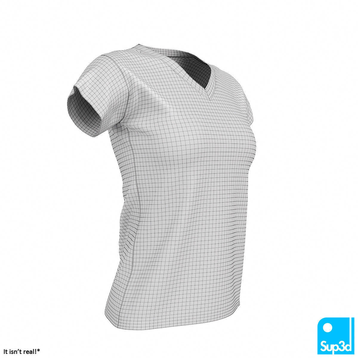 Women V-Neck T-Shirt 2 3D model_16