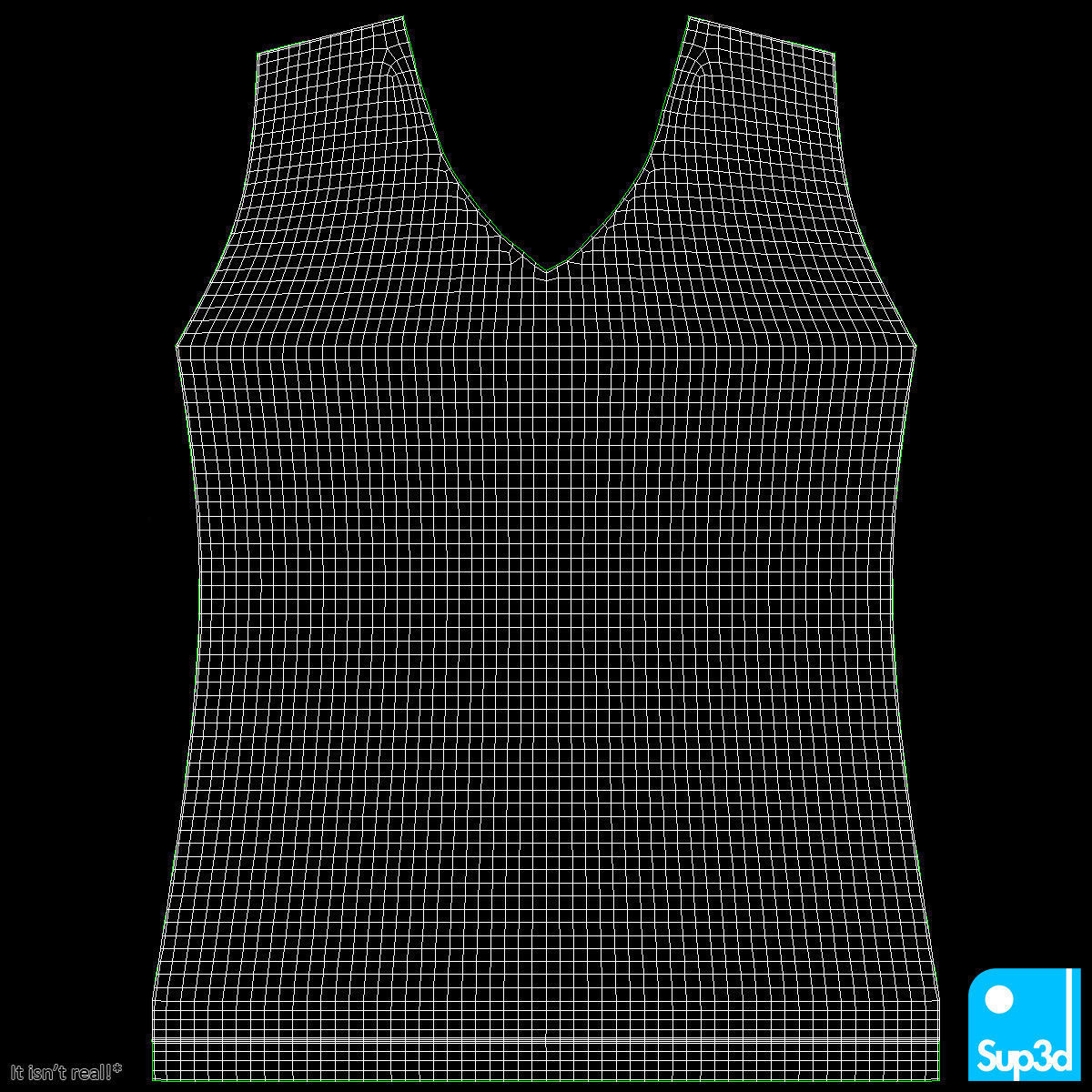 Women V-Neck T-Shirt 2 3D model_25