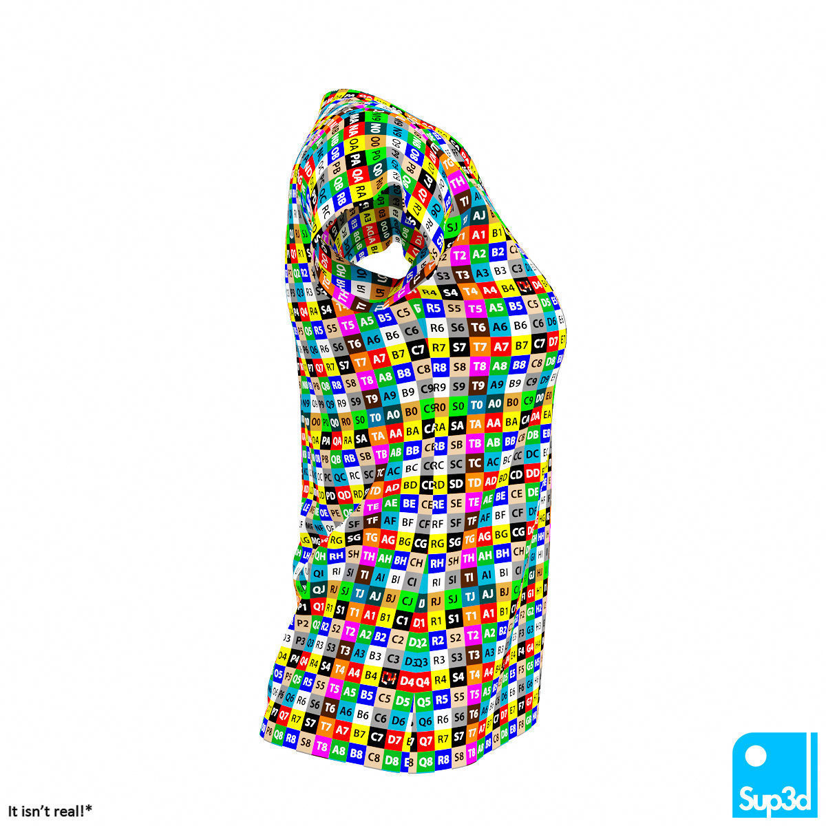 Women V-Neck T-Shirt 2 3D model_23