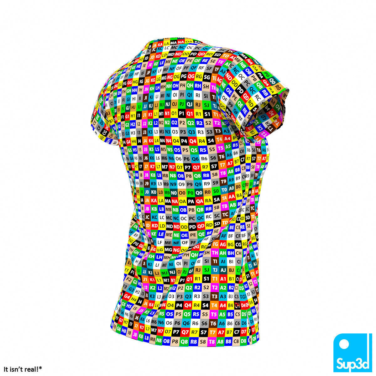 Women V-Neck T-Shirt 2 3D model_22