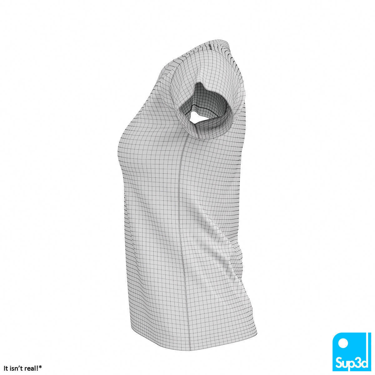 Women V-Neck T-Shirt 2 3D model_11