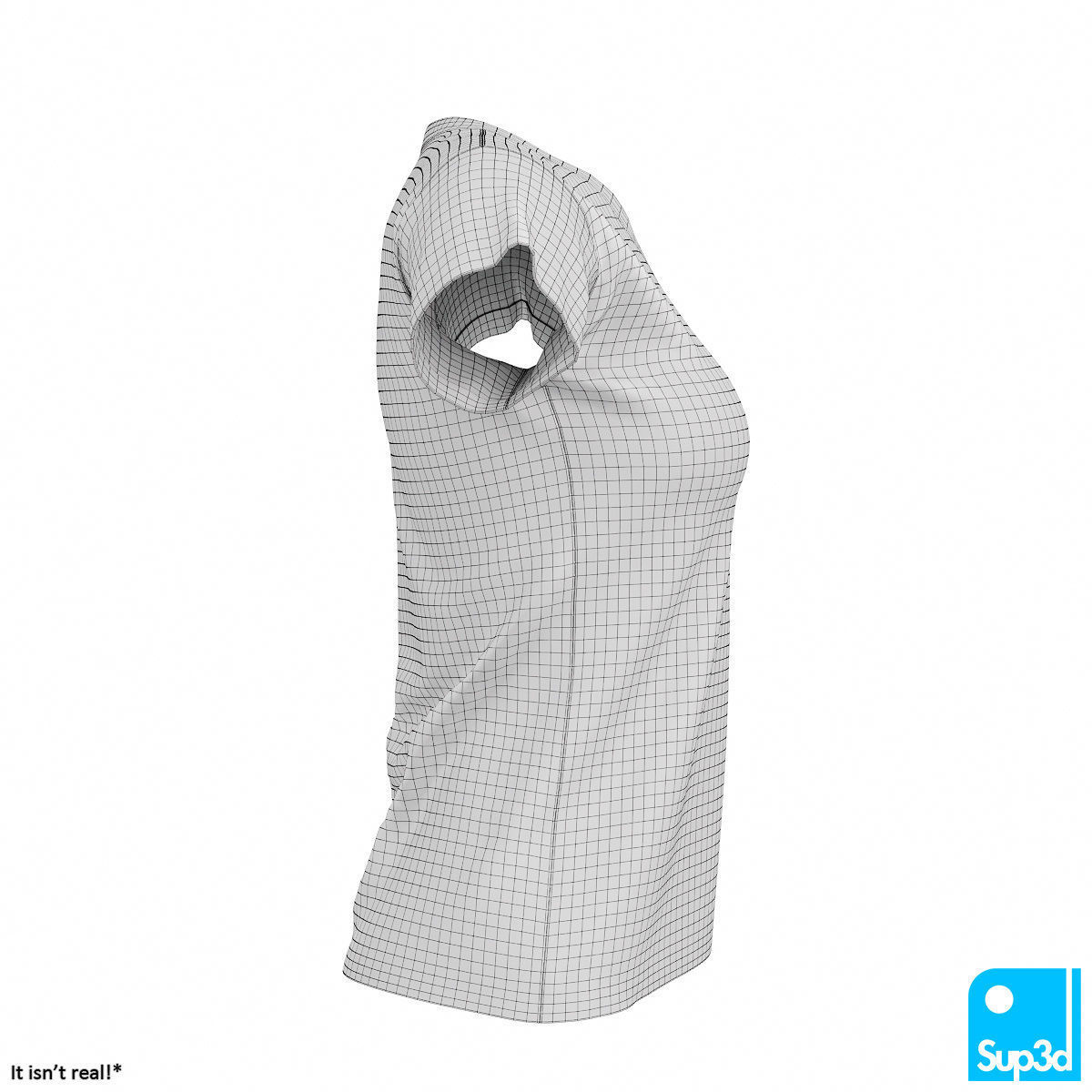 Women V-Neck T-Shirt 2 3D model_15