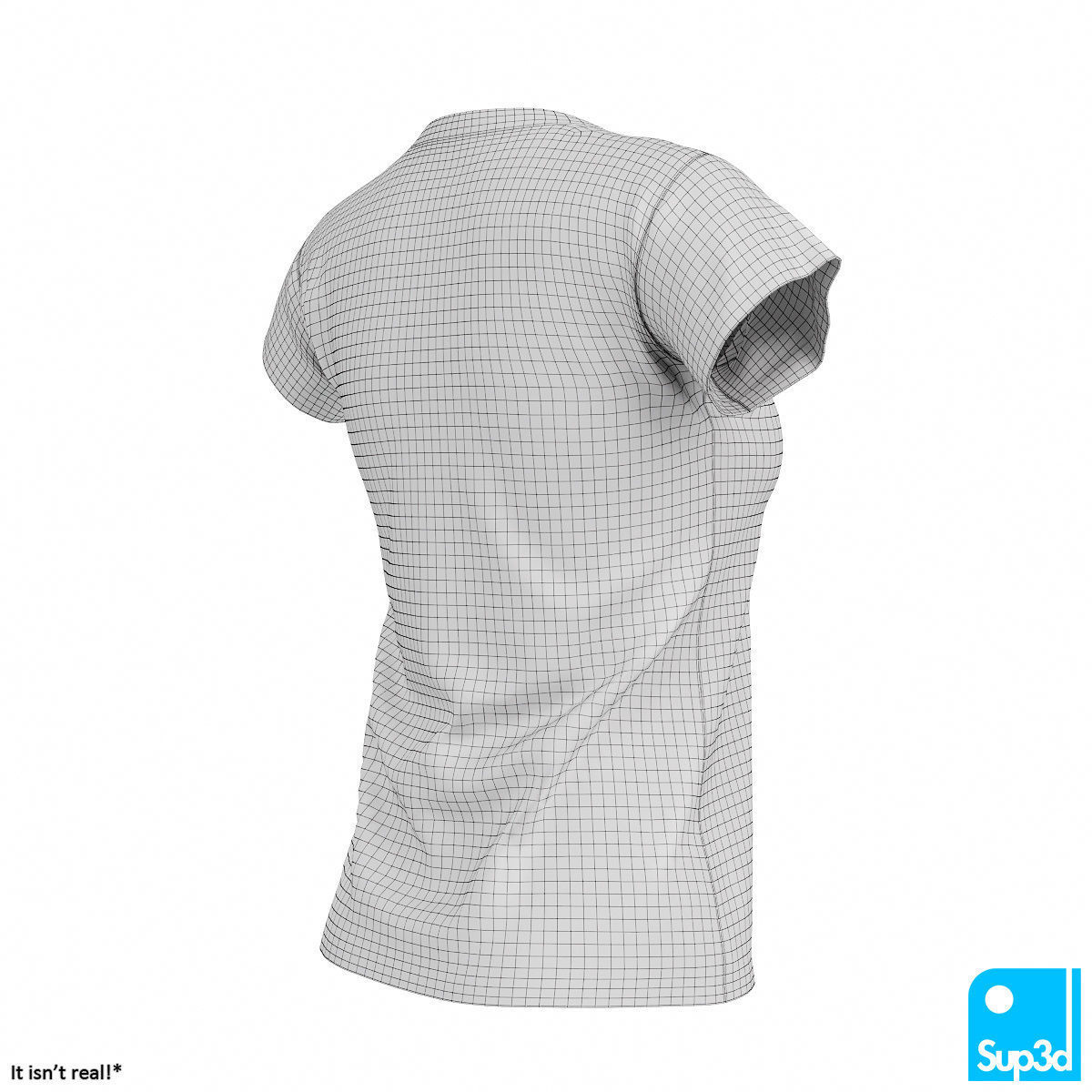 Women V-Neck T-Shirt 2 3D model_14