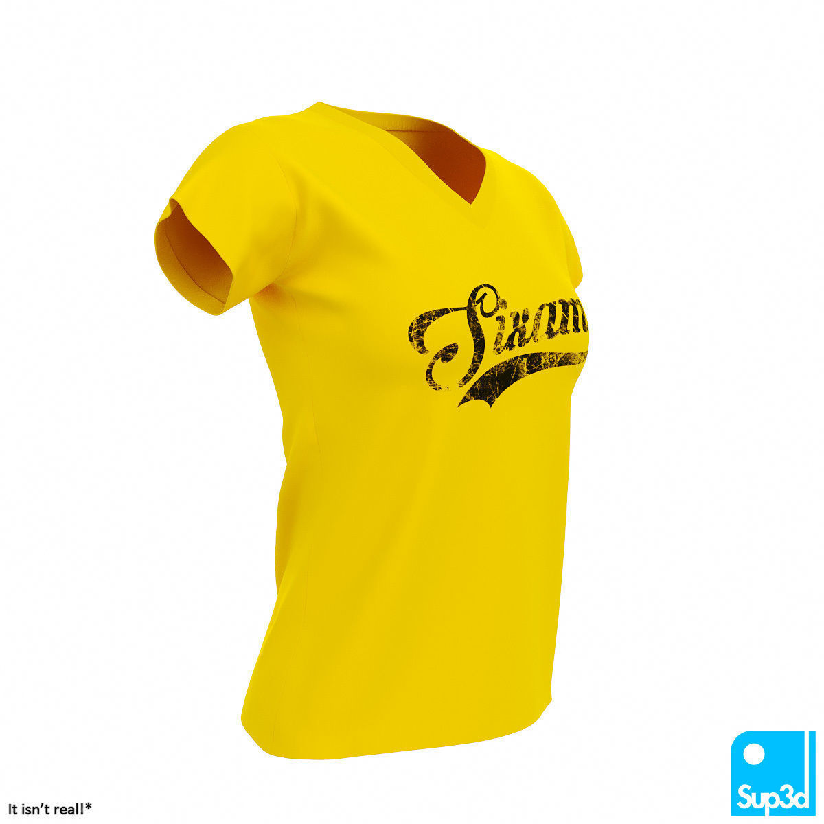 Women V-Neck T-Shirt 2 3D model_8