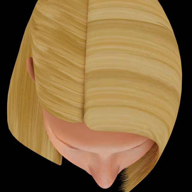 Gwyneth Paltrow hair 3D model_5