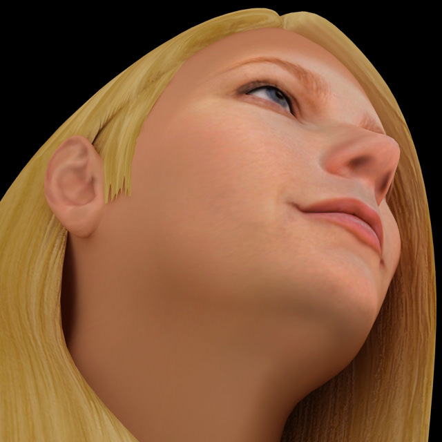 Gwyneth Paltrow hair 3D model_3