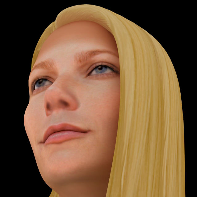 Gwyneth Paltrow hair 3D model_4