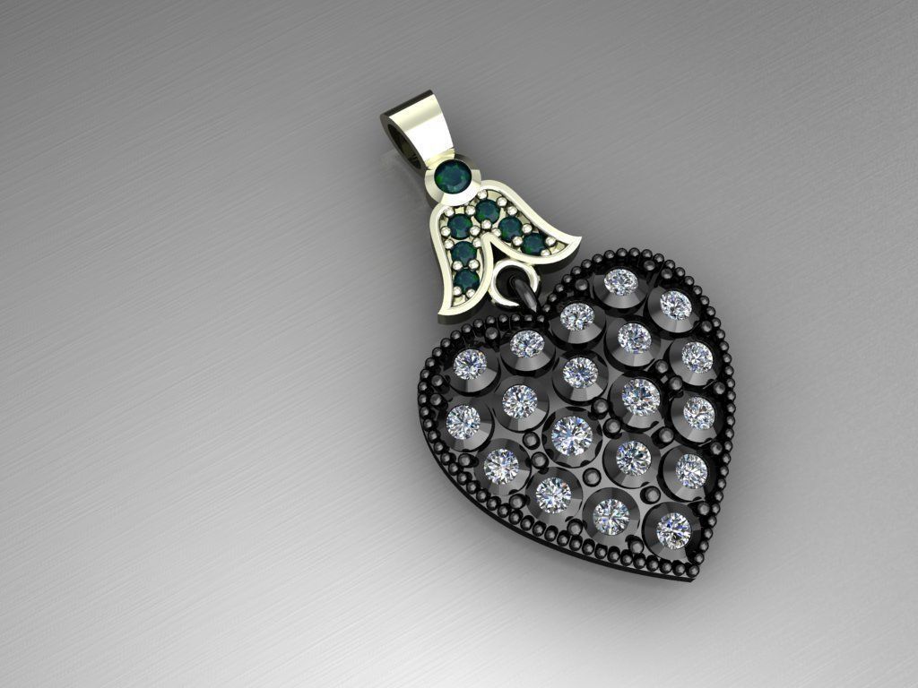 H11- Diamond Necklace 3D print model_1