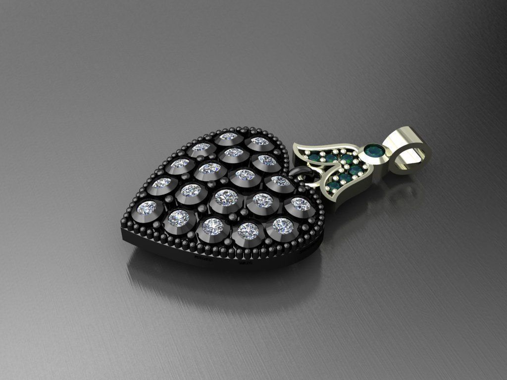 H11- Diamond Necklace 3D print model_3