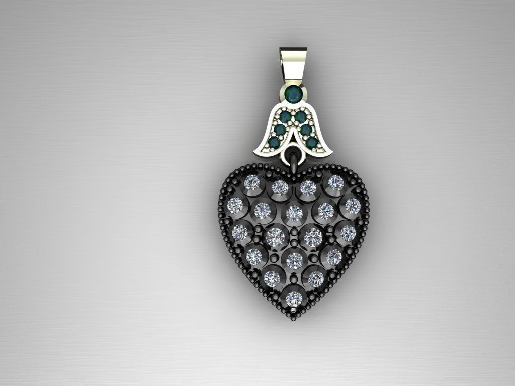 H11- Diamond Necklace 3D print model_2