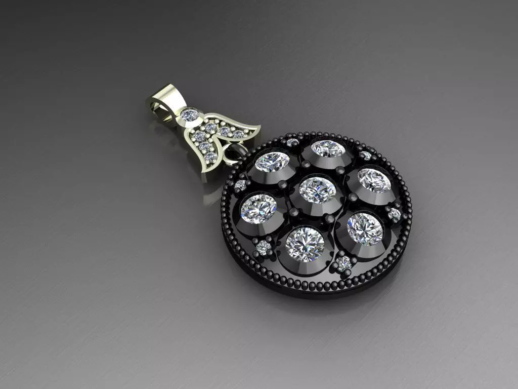 H12- Diamond Necklace 3D print model_0