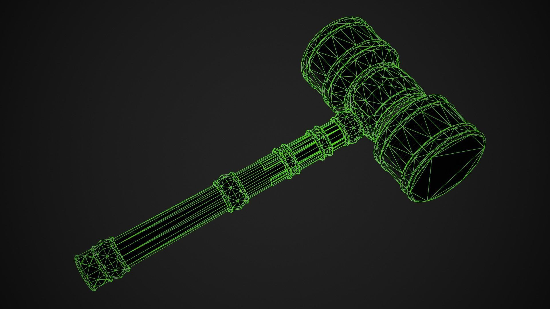 Fantasy Hammers 01 3D Model Collection_10